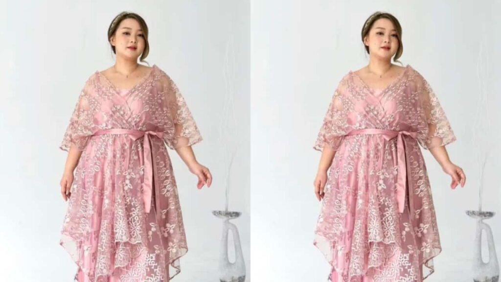 fesyen baju raya plus size, versha long dress big size formal