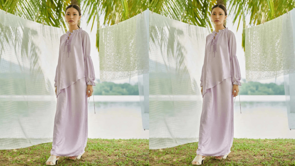 baju raya untuk ibu mengandung pokoks  hanya mawar kurung set