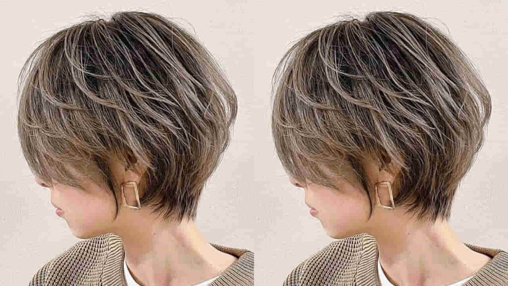 layered short hair (untuk bentuk muka bulat)