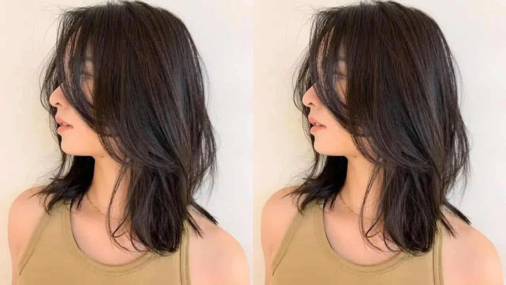 medium bob dengan layer (untuk bentuk muka persegi)