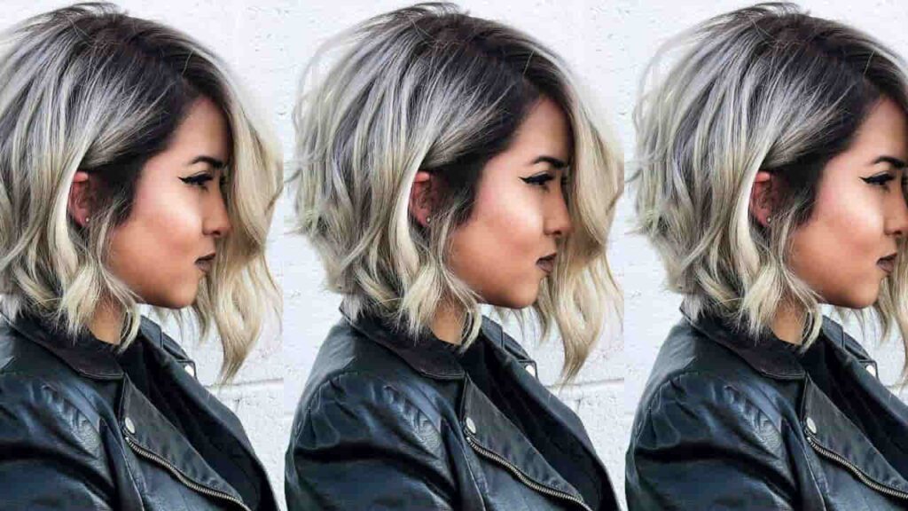 model rambut pendek wanita gemuk, asymetrical bob