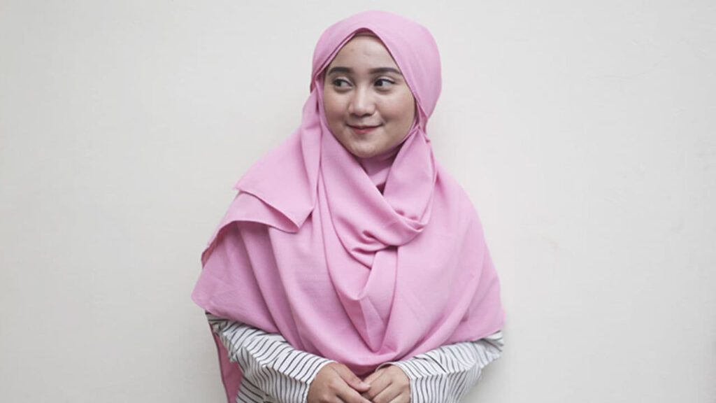 arabic hijab style, tudung syariah dengan loghat ikat moden