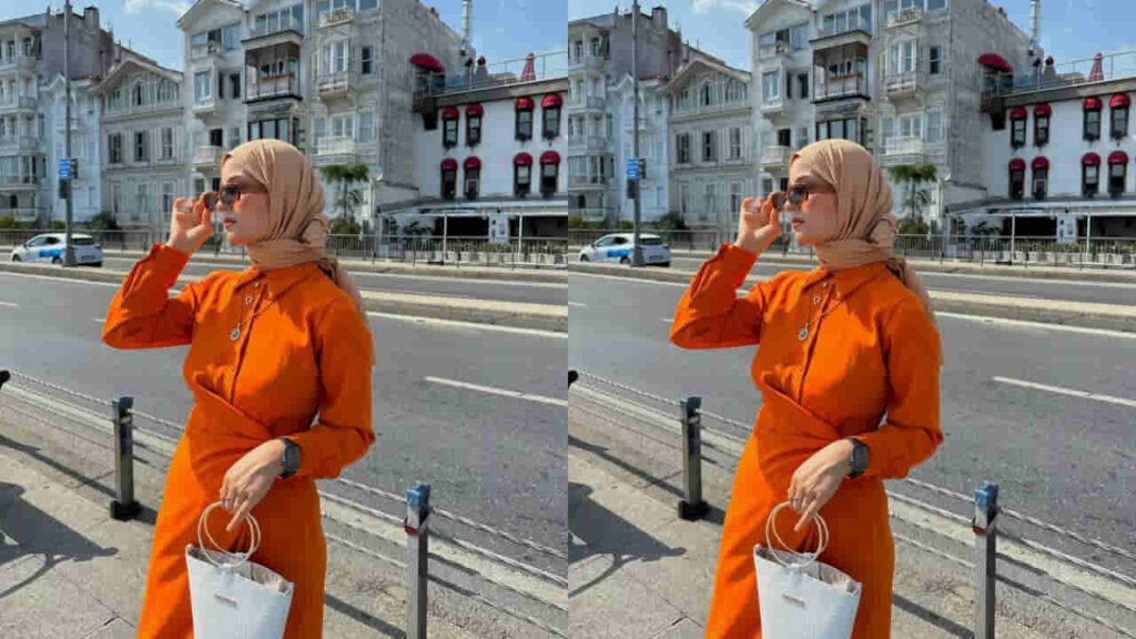 warna orange dengan coklat susu