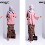 baju kurung tradisional dengan kain batik sarung