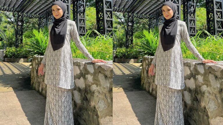 bella ammara kurung printed naira white